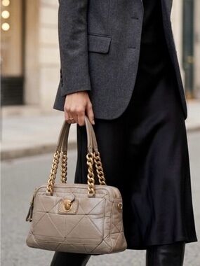 Marc Jacobs  patch work Quilted Shoulder Bag with Gold Chain